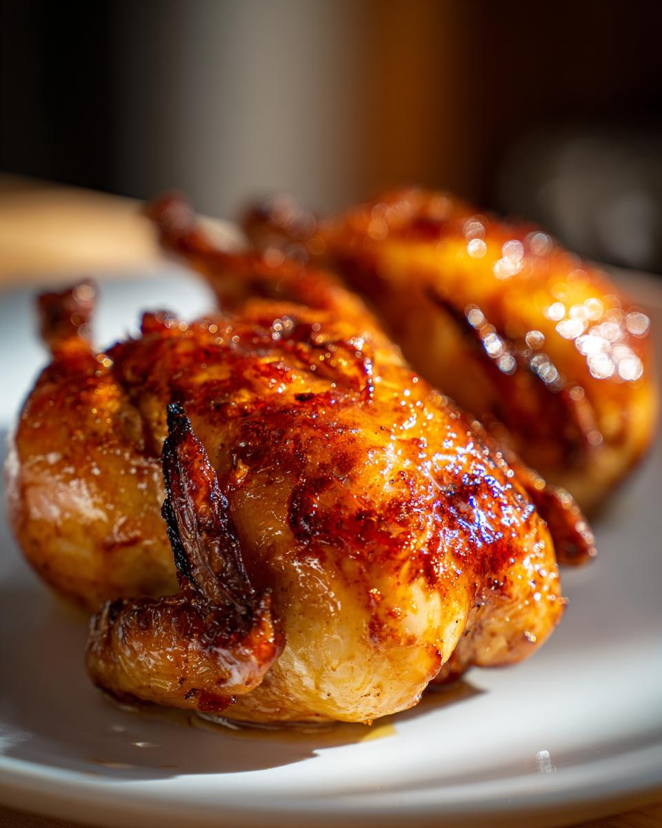 Orange-Glazed Cornish Hens - detail 2