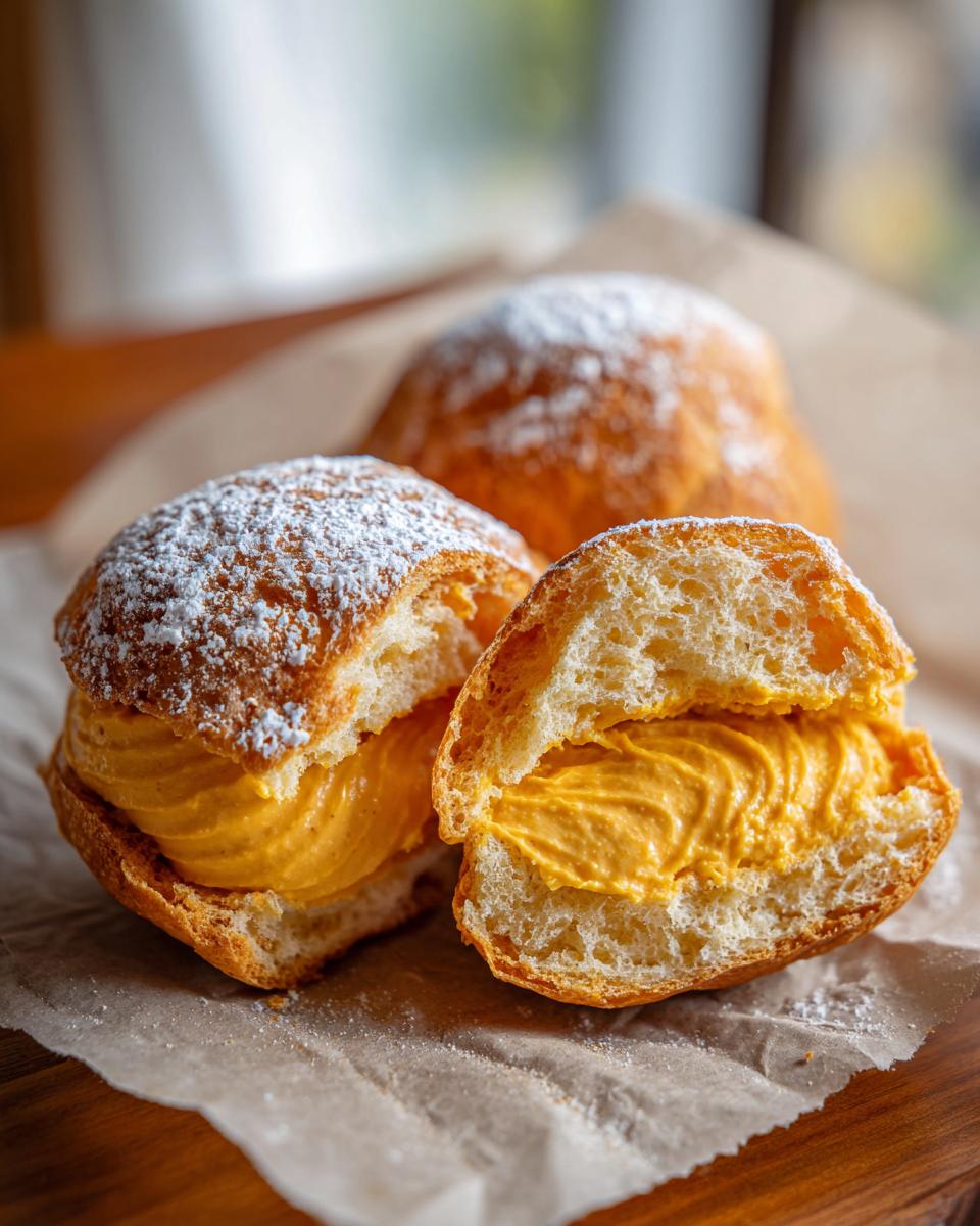 Magical 4-Ingredient Pumpkin Cream Puffs You'll Obsess Over 8 Pumpkin Cream Puffs - detail 3