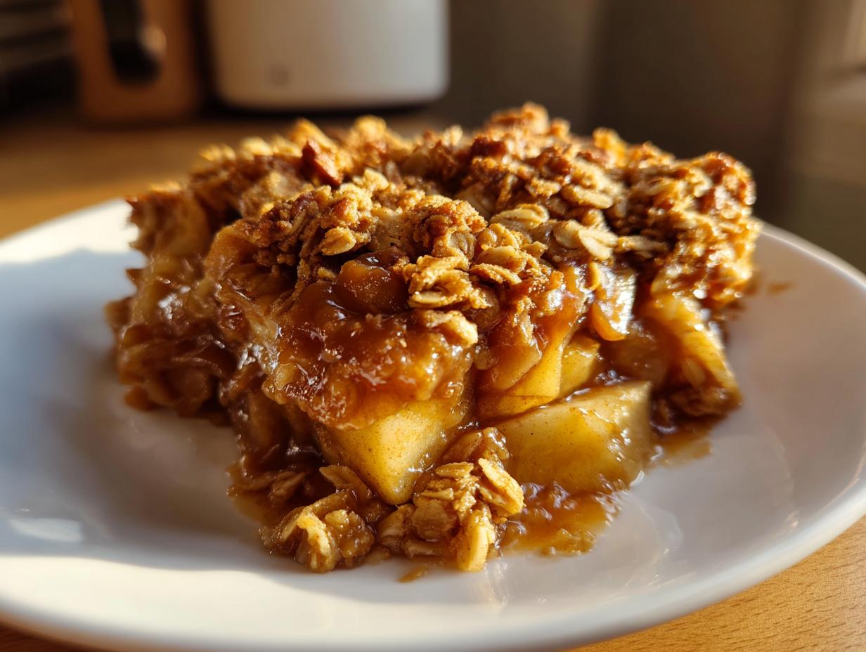 Salted Caramel Apple Crisp