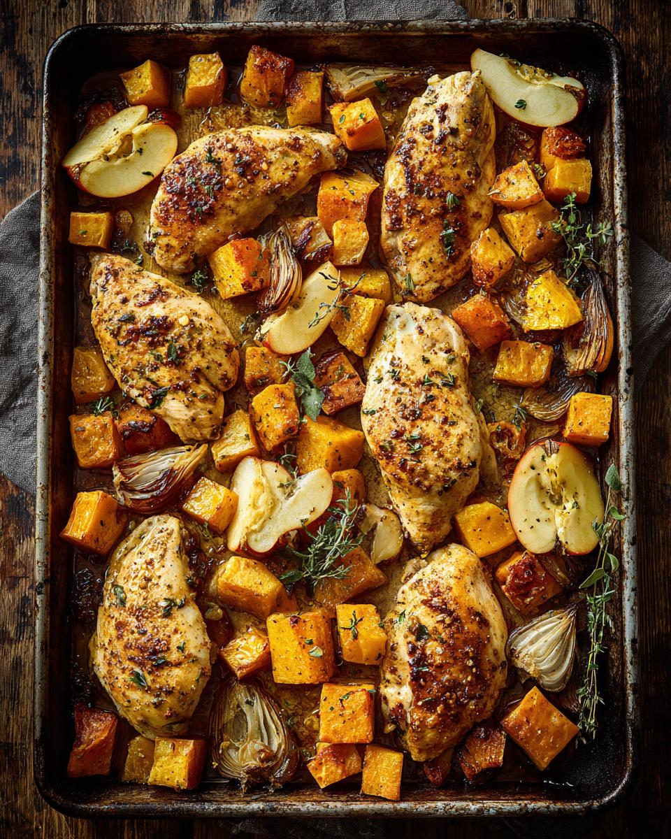 4-Ingredient Sheet Pan Autumn Chicken with Squash and Apples for Effortless Comfort 7 Sheet Pan Autumn Chicken with Squash and Apples - detail 2