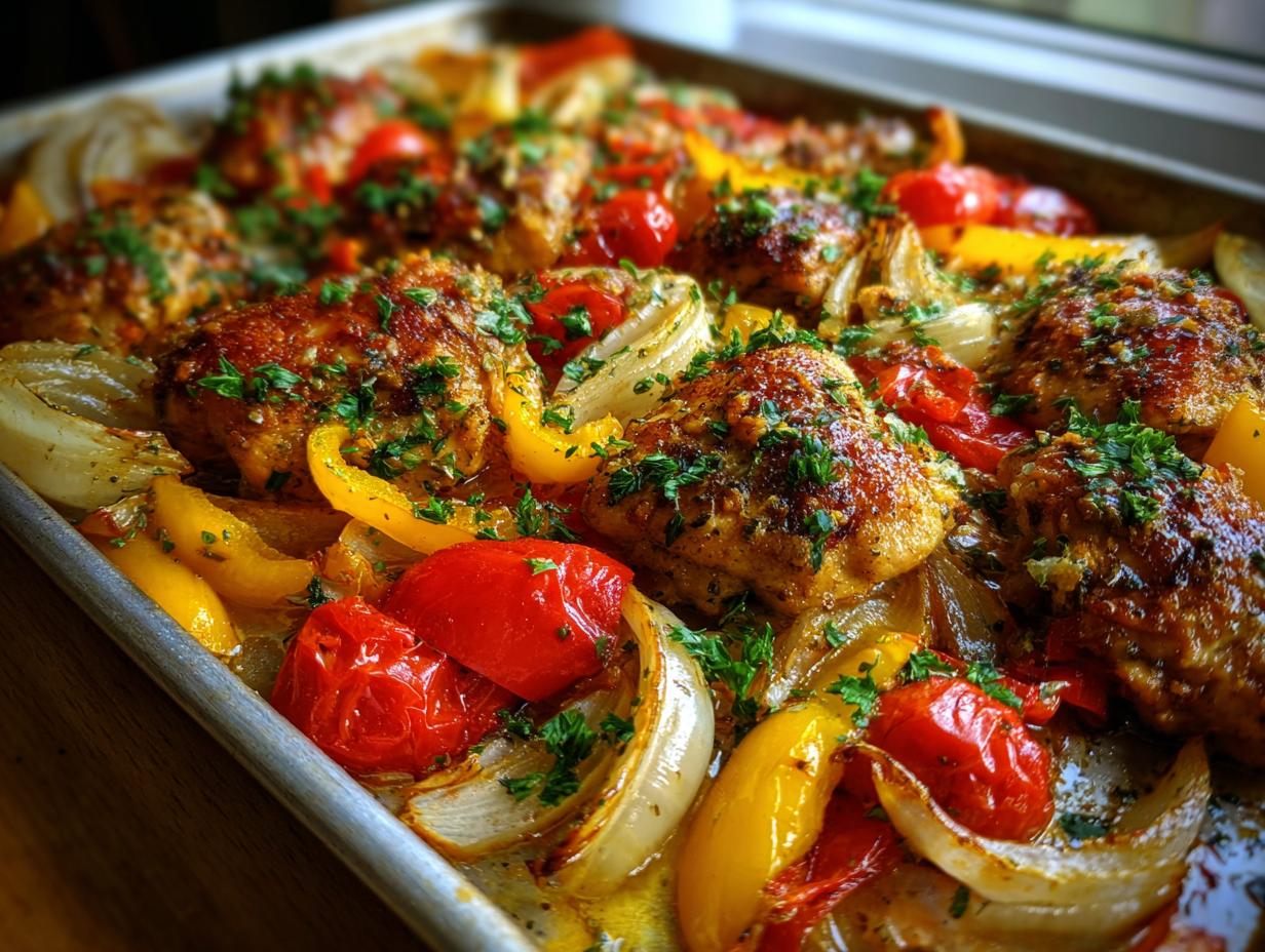 Sheet Pan Chicken Cacciatore