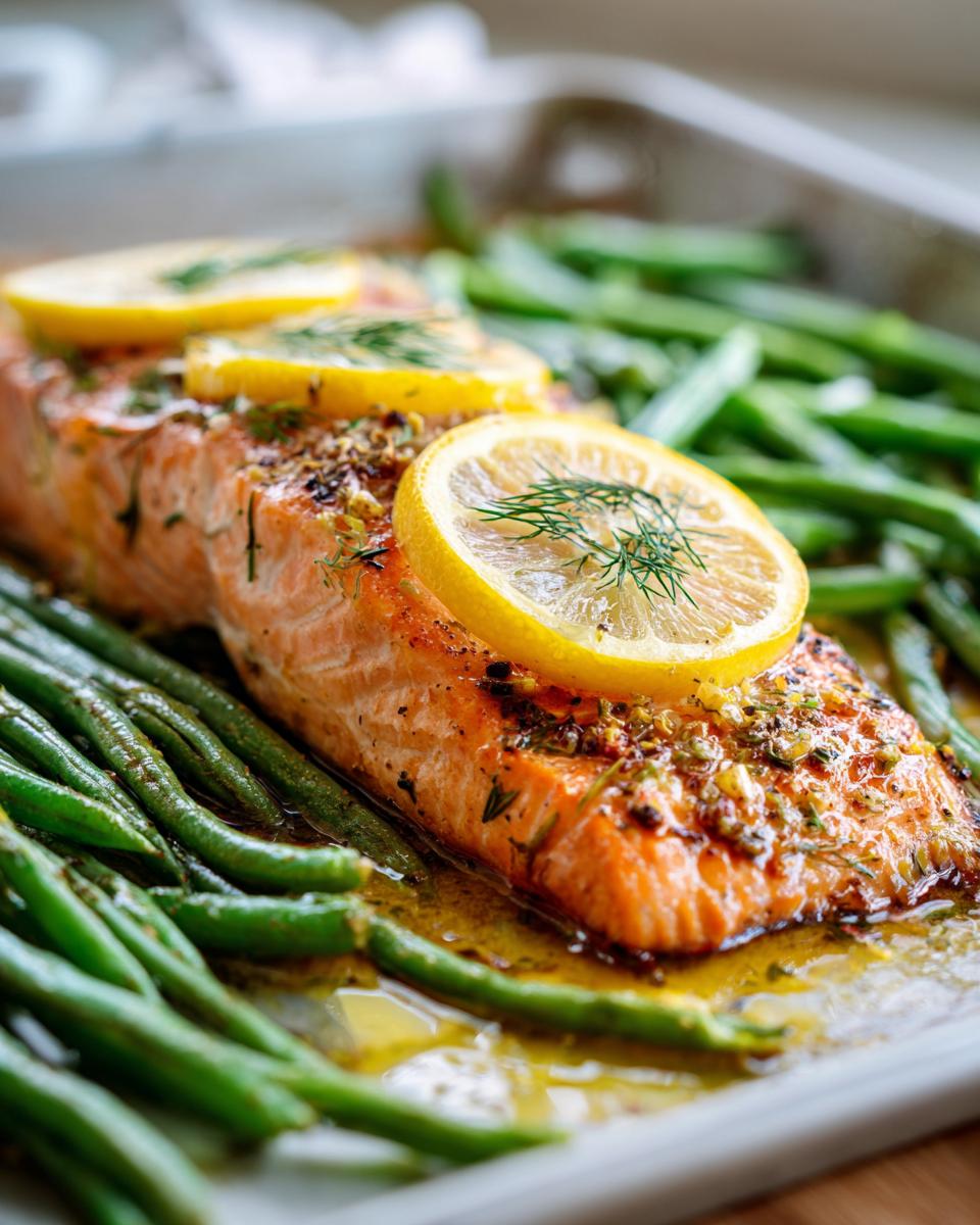 Sheet Pan Lemon-Dill Salmon and Green Beans - detail 1