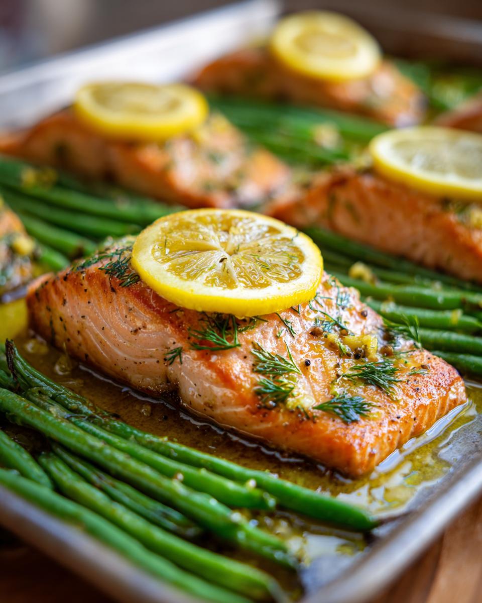 Sheet Pan Lemon-Dill Salmon and Green Beans - detail 2