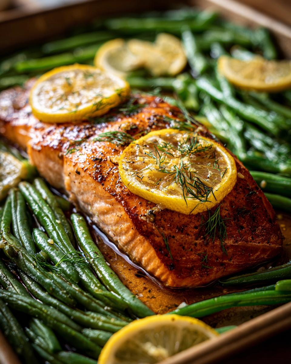 Sheet Pan Lemon-Dill Salmon and Green Beans - detail 3