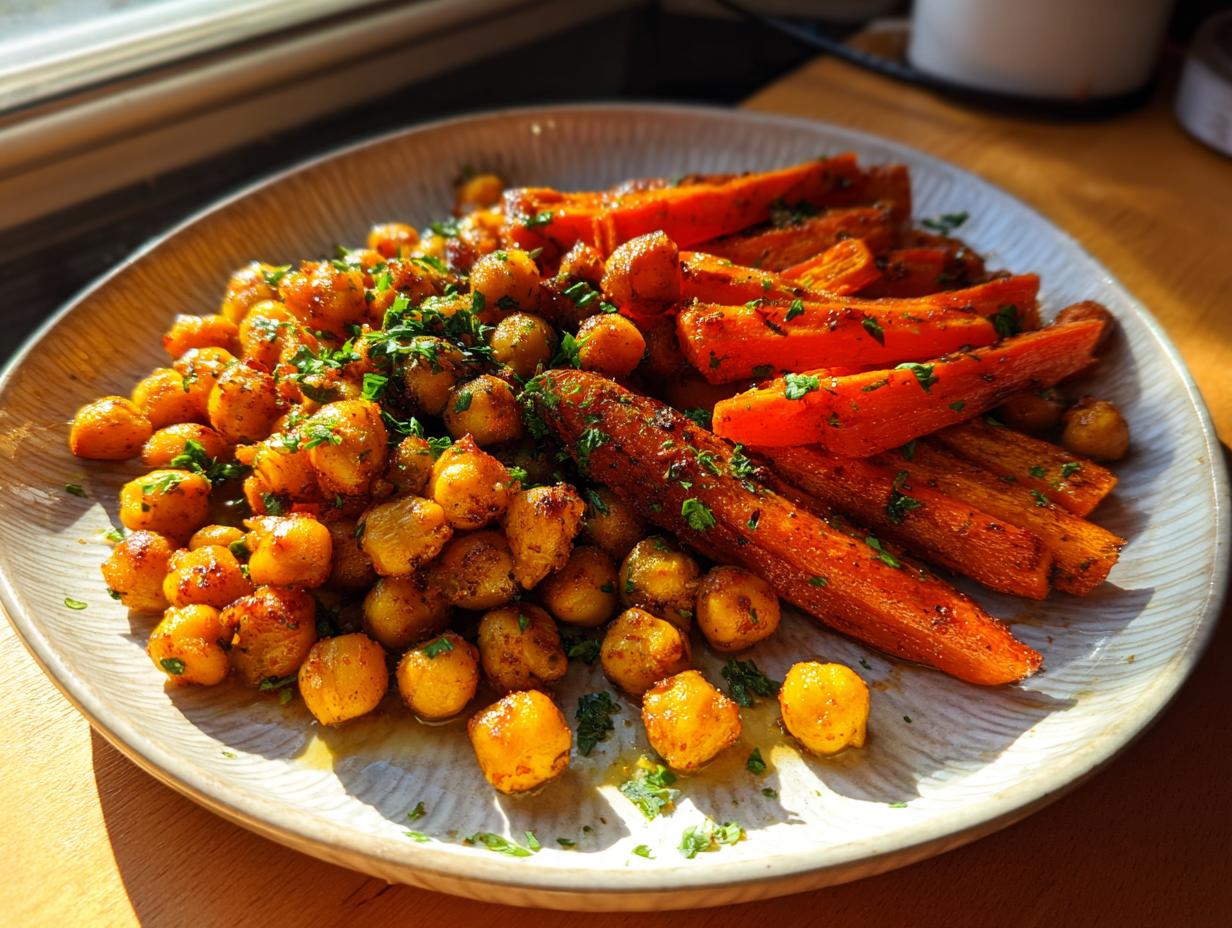Sheet Pan Moroccan Chickpeas and Carrots