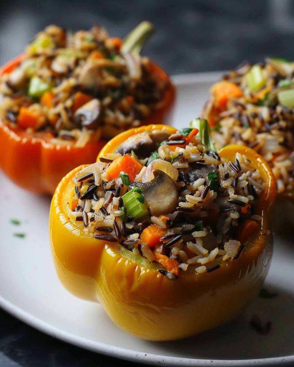 Vegan Stuffed Peppers with Wild Rice - detail 3