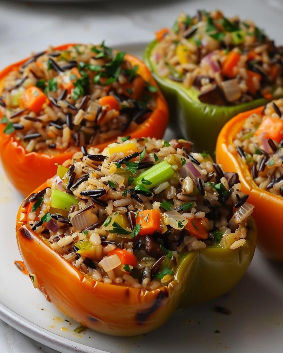 Vegan Stuffed Peppers with Wild Rice - detail 4