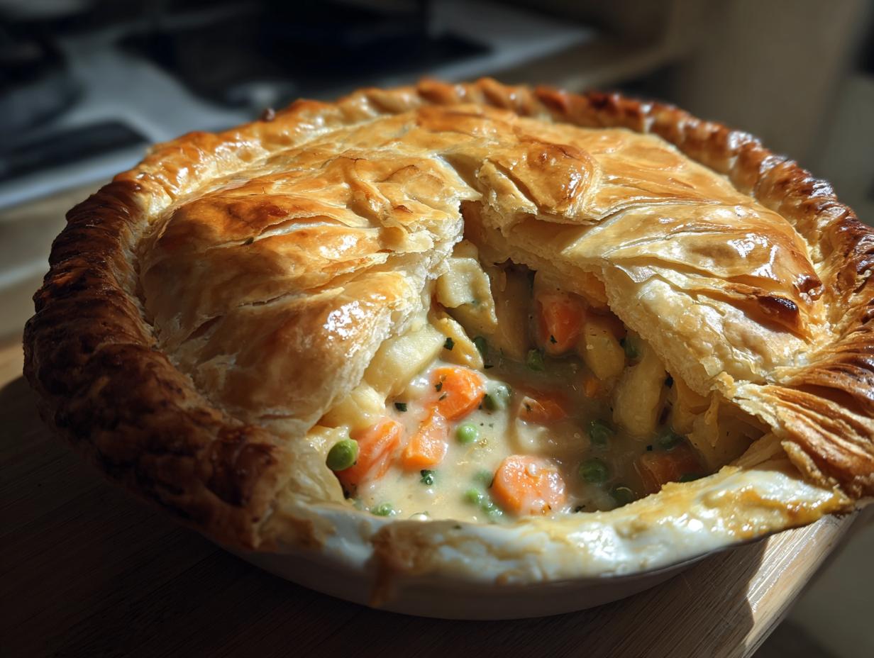 Vegetable Pot Pie with Flaky Pastry