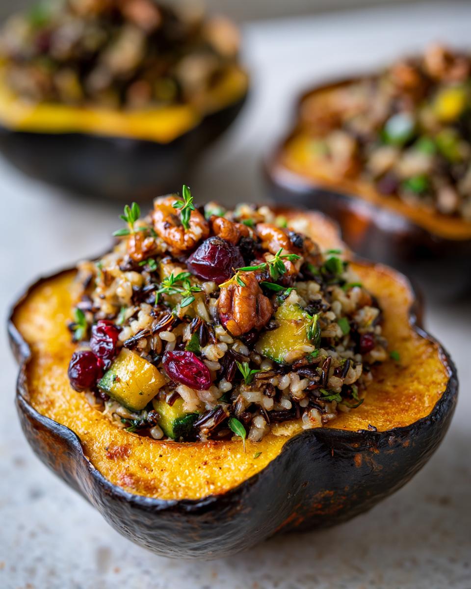 Wild Rice Stuffed Acorn Squash - detail 1