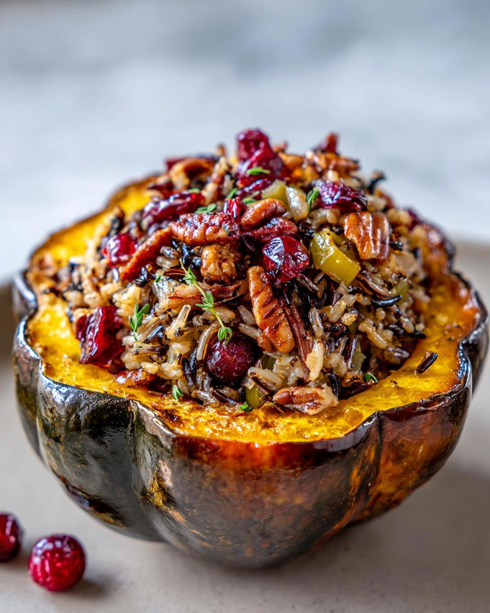 Wild Rice Stuffed Acorn Squash - detail 3