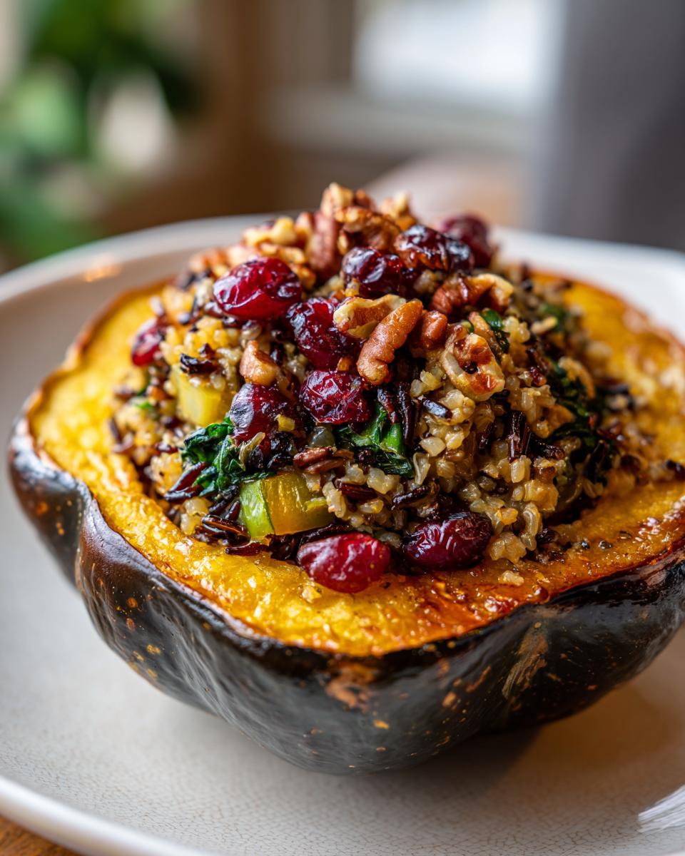 Wild Rice Stuffed Acorn Squash - detail 4