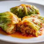 Wild Rice and Mushroom Stuffed Cabbage Rolls