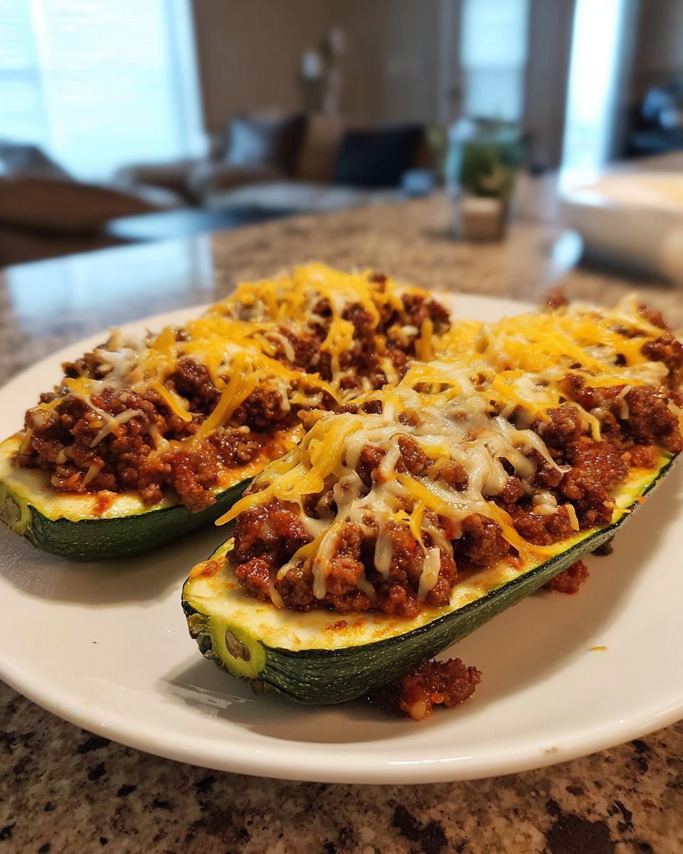 Zucchini Boats Stuffed with Ground Beef and Rice - detail 2