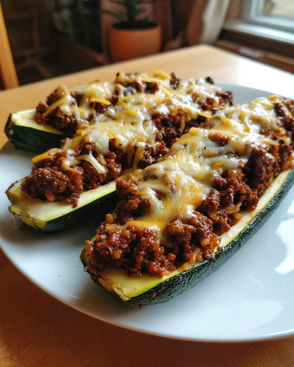 Zucchini Boats Stuffed with Ground Beef and Rice - detail 3