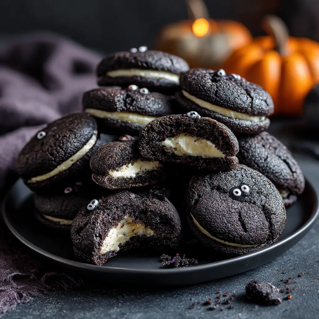 halloween black velvet cheesecake cookies recipe