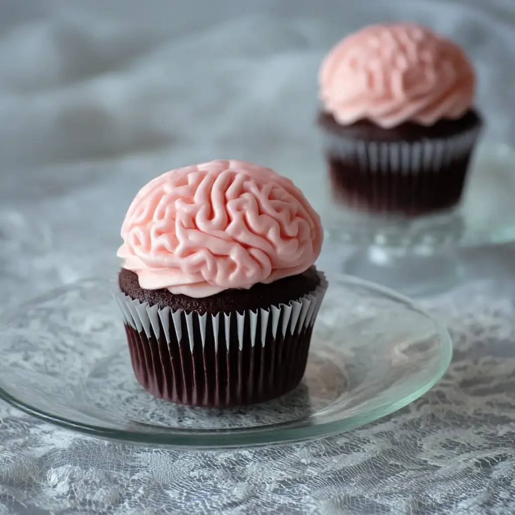 halloween brain cupcake
