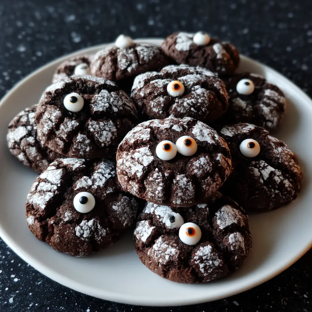 halloween crinkle cookies