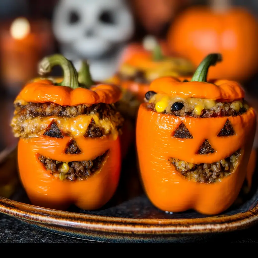 halloween stuffed peppers