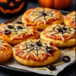 Spiderweb Pizza Bites: Easy, Cheesy Halloween Snack 9 spiderweb pizza bites Card