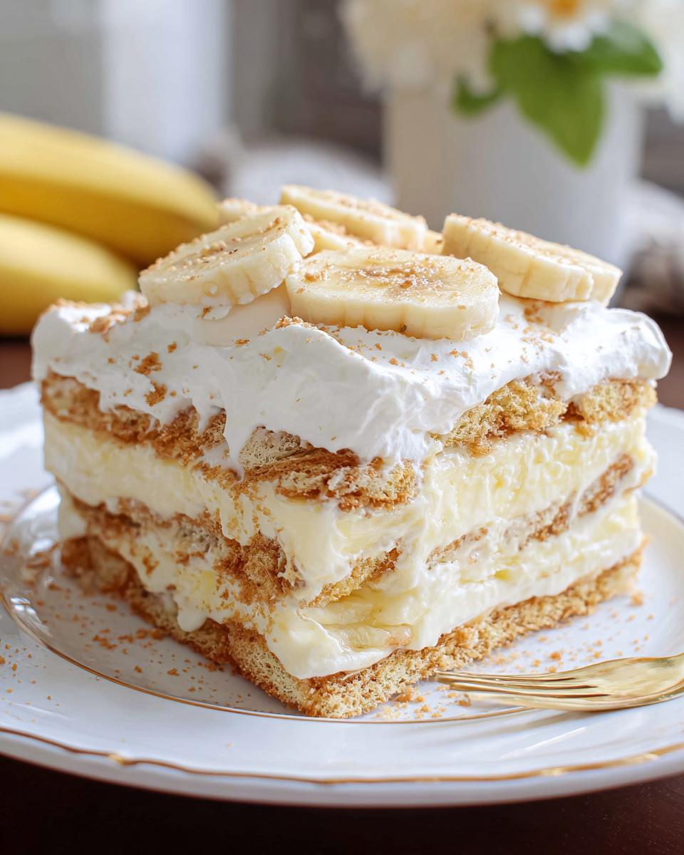 5-Ingredient Banana Pudding Icebox Cake