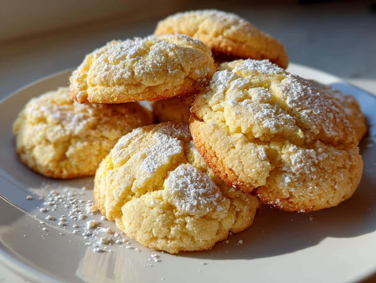 4-Ingredient Lemon Cake Mix Cookies
