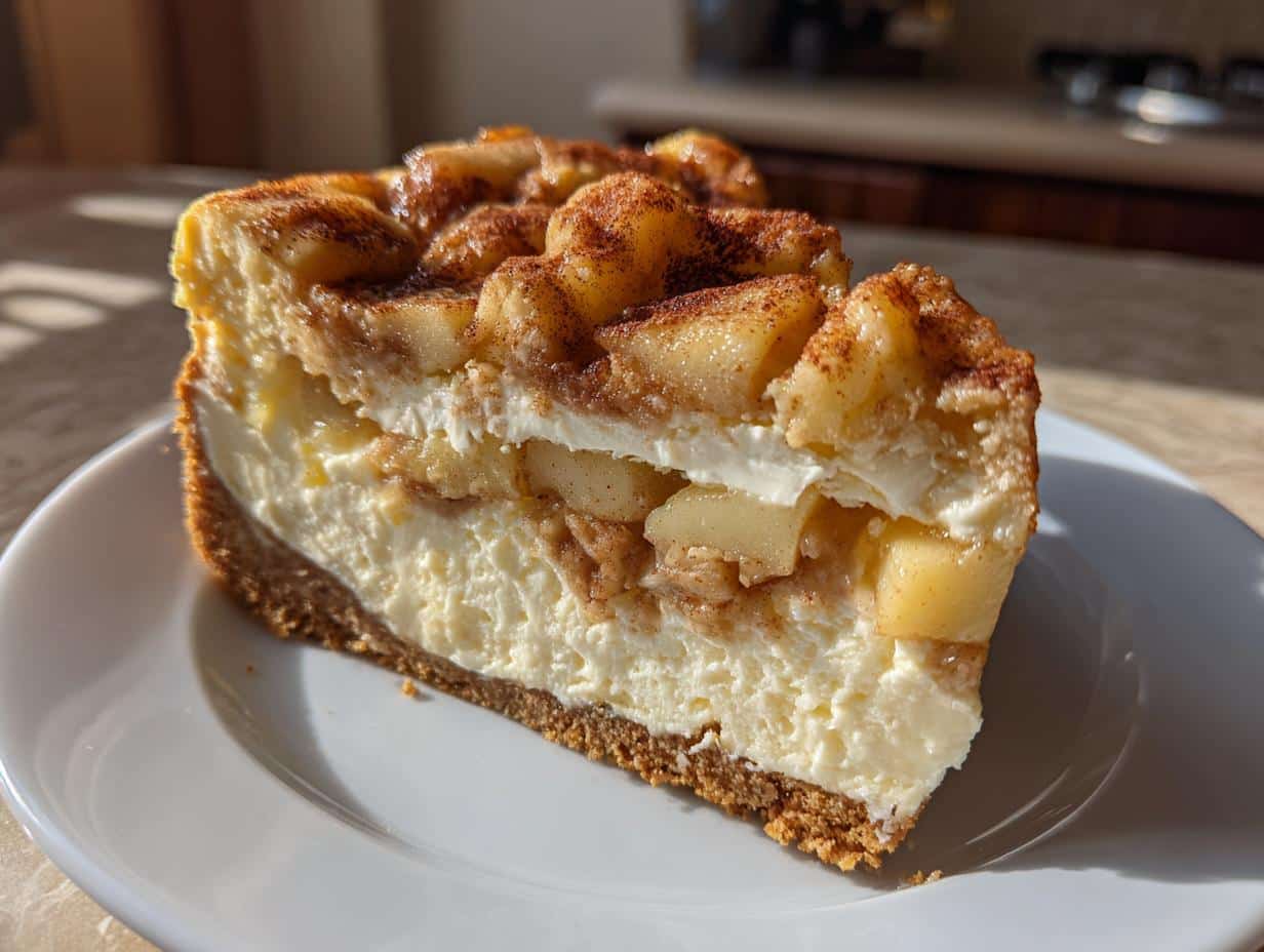 Apple-Cinnamon Christmas Cheesecake - detail 4