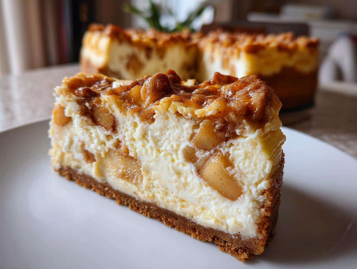 Apple-Cinnamon Christmas Cheesecake - detail 5