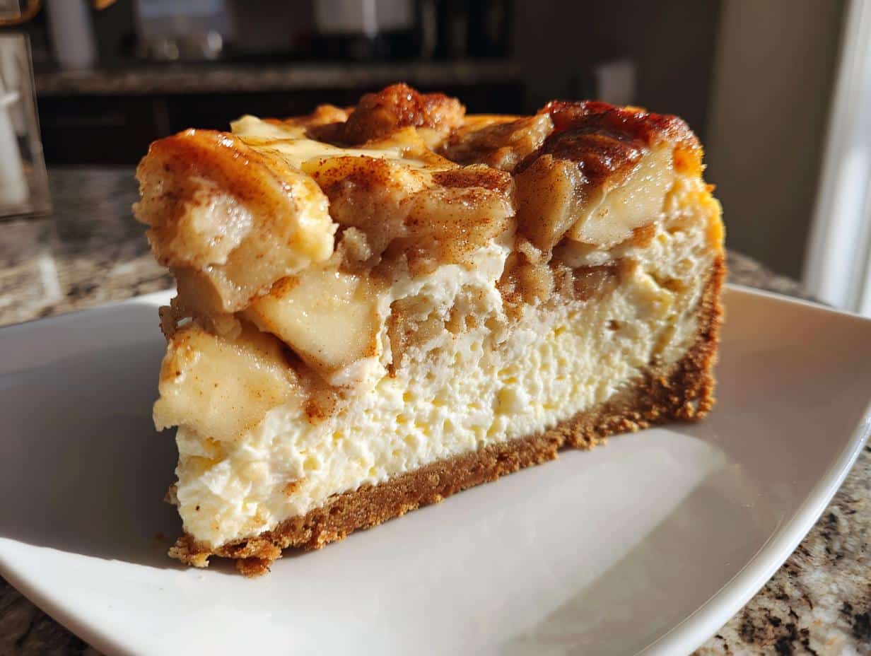 Apple-Cinnamon Christmas Cheesecake