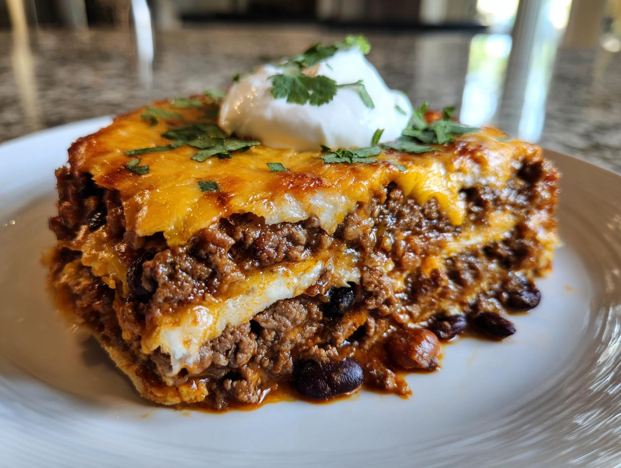 Beef and Bean Burrito Casserole