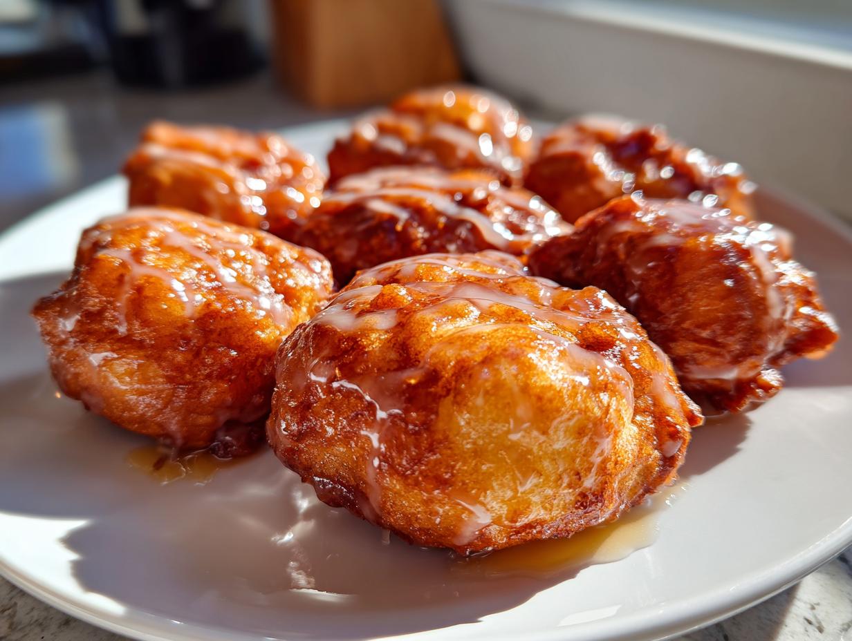 Brown Sugar-Glazed Apple Fritters
