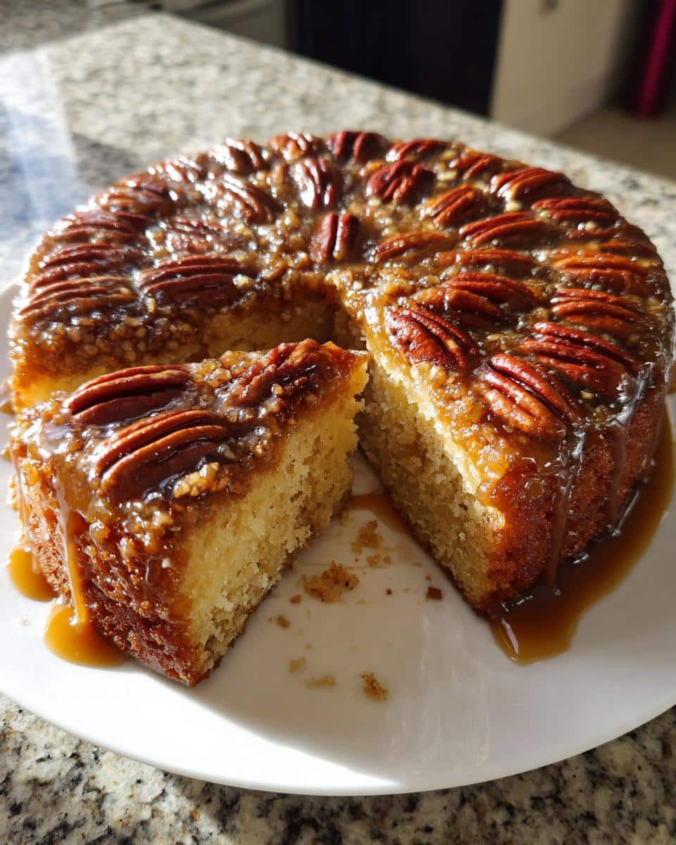 Caramel Pecan Upside Down Cake - detail 4