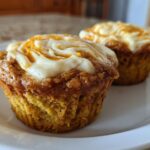 Carrot Cake Muffins with Cream Cheese Swirl