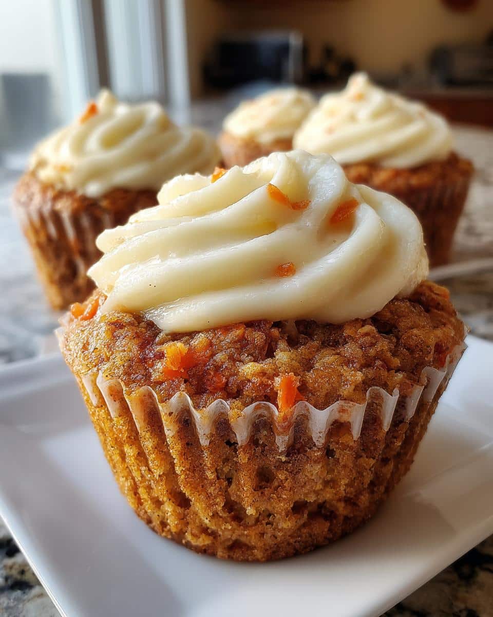 Carrot Cake Muffins with Cream Cheese Swirl - detail 2