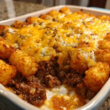 Irresistible Cheeseburger Tater Tot Casserole in 35 Minutes