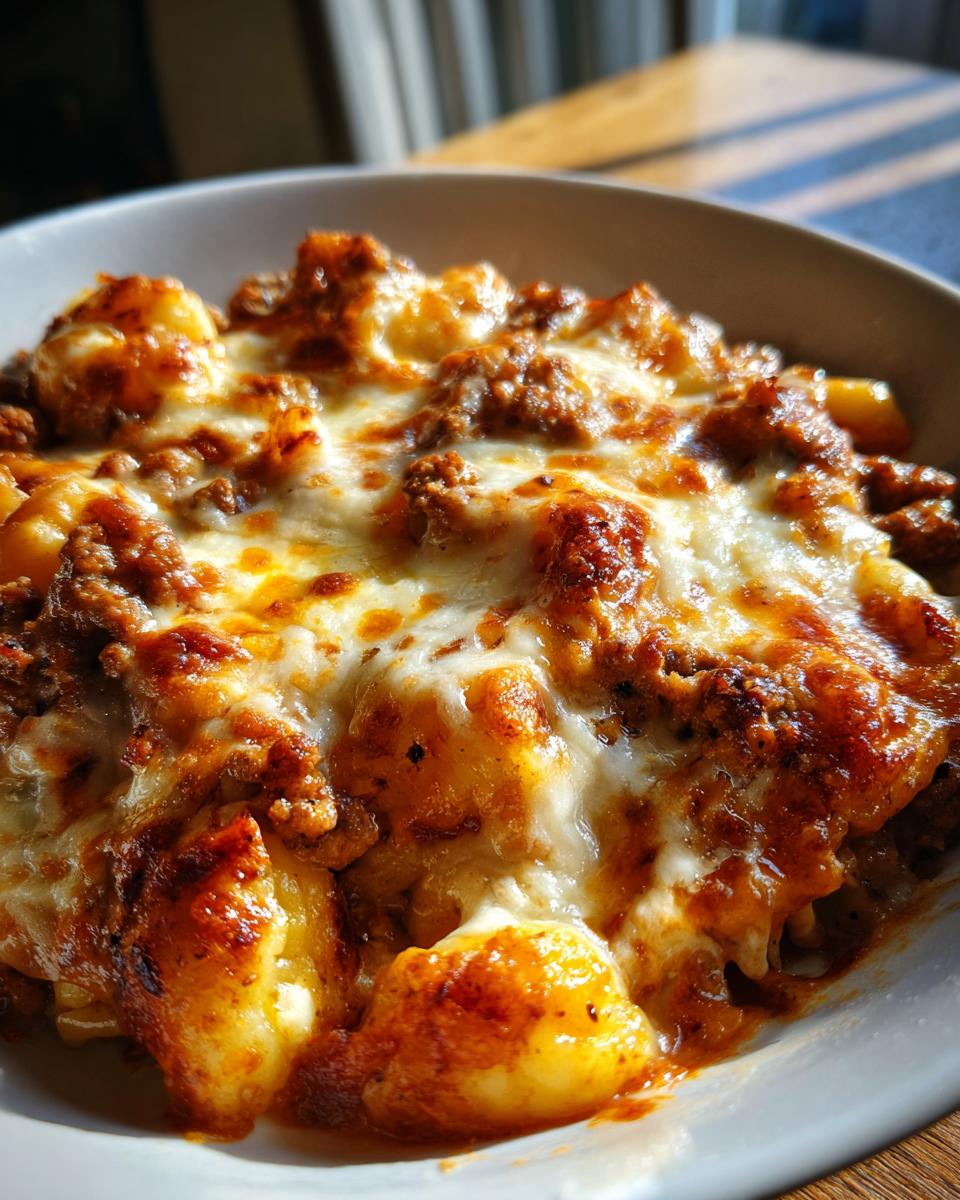 Cheesy Baked Gnocchi with Meat Sauce - detail 2