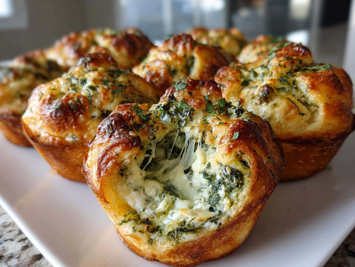 Cheesy Spinach Artichoke Dip Bites