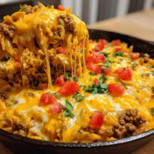 30-Minute Cheesy Taco Pasta Skillet Your Family Will Crave