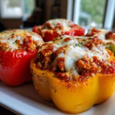 20-Minute Chicken Parmesan Stuffed Peppers Your Family Will Devour