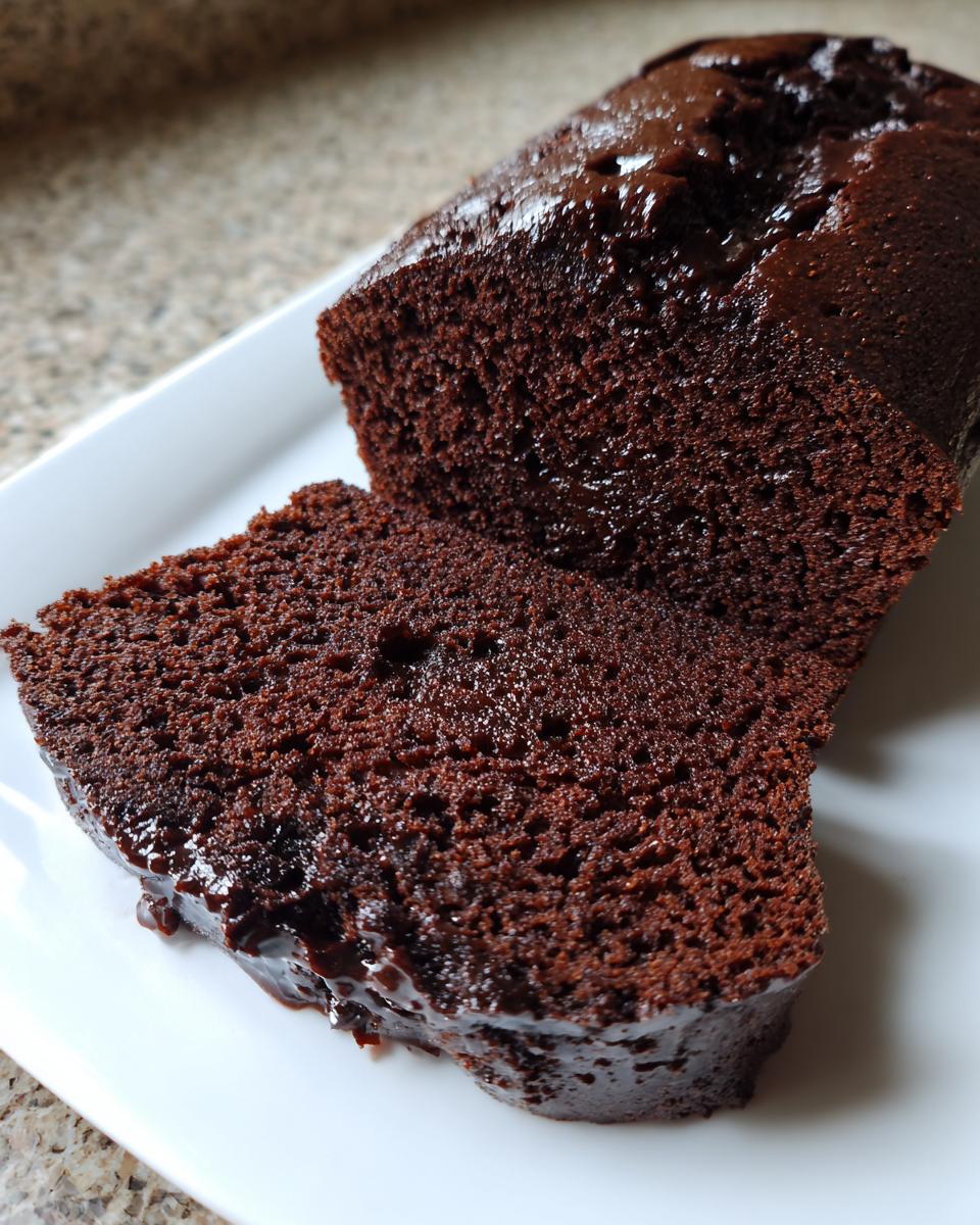Chocolate Fudge Loaf Cake - detail 3