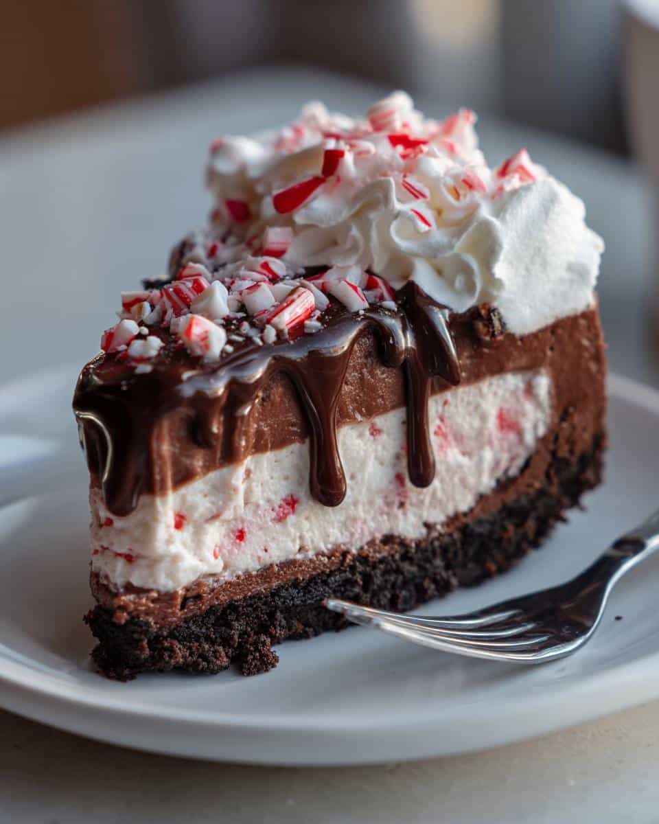 Chocolate-Peppermint Christmas Cheesecake - detail 4