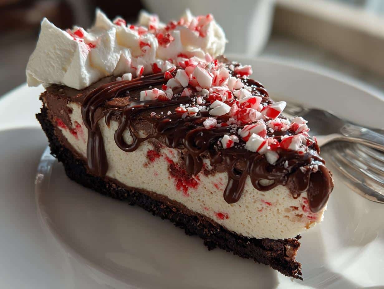 Chocolate-Peppermint Christmas Cheesecake