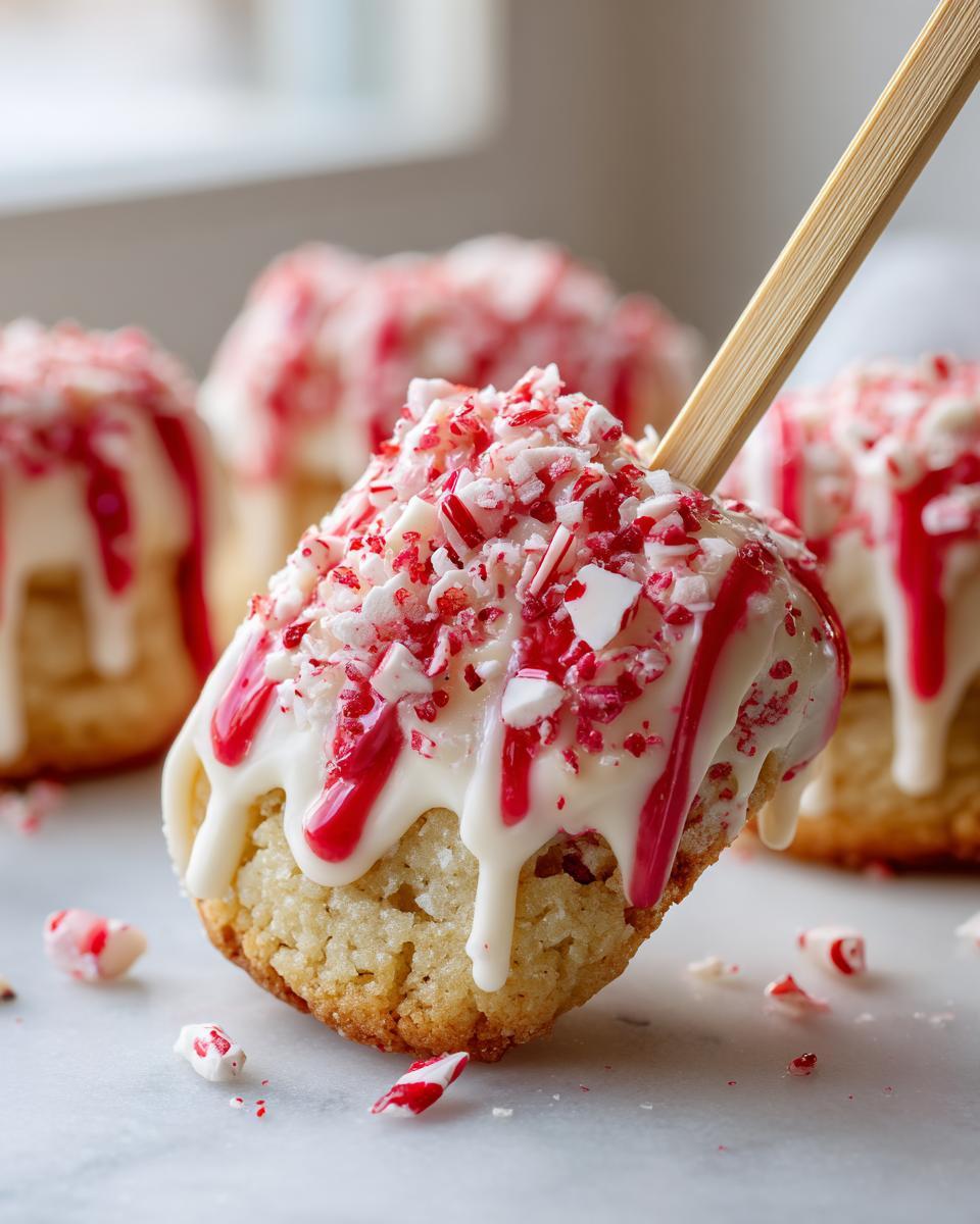 Christmas Candy Cane Sugar Cookie Skewers - detail 2
