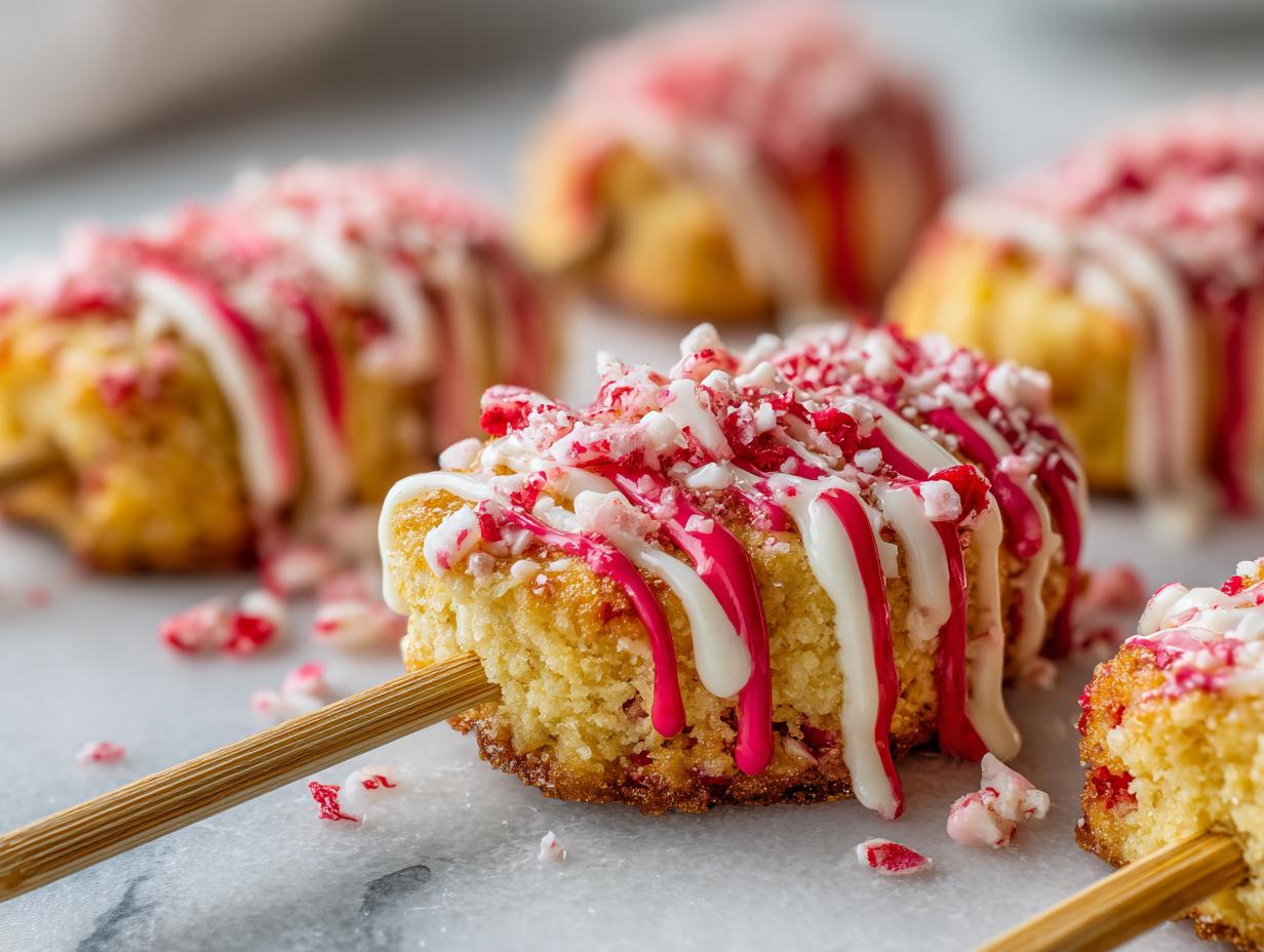 Christmas Candy Cane Sugar Cookie Skewers