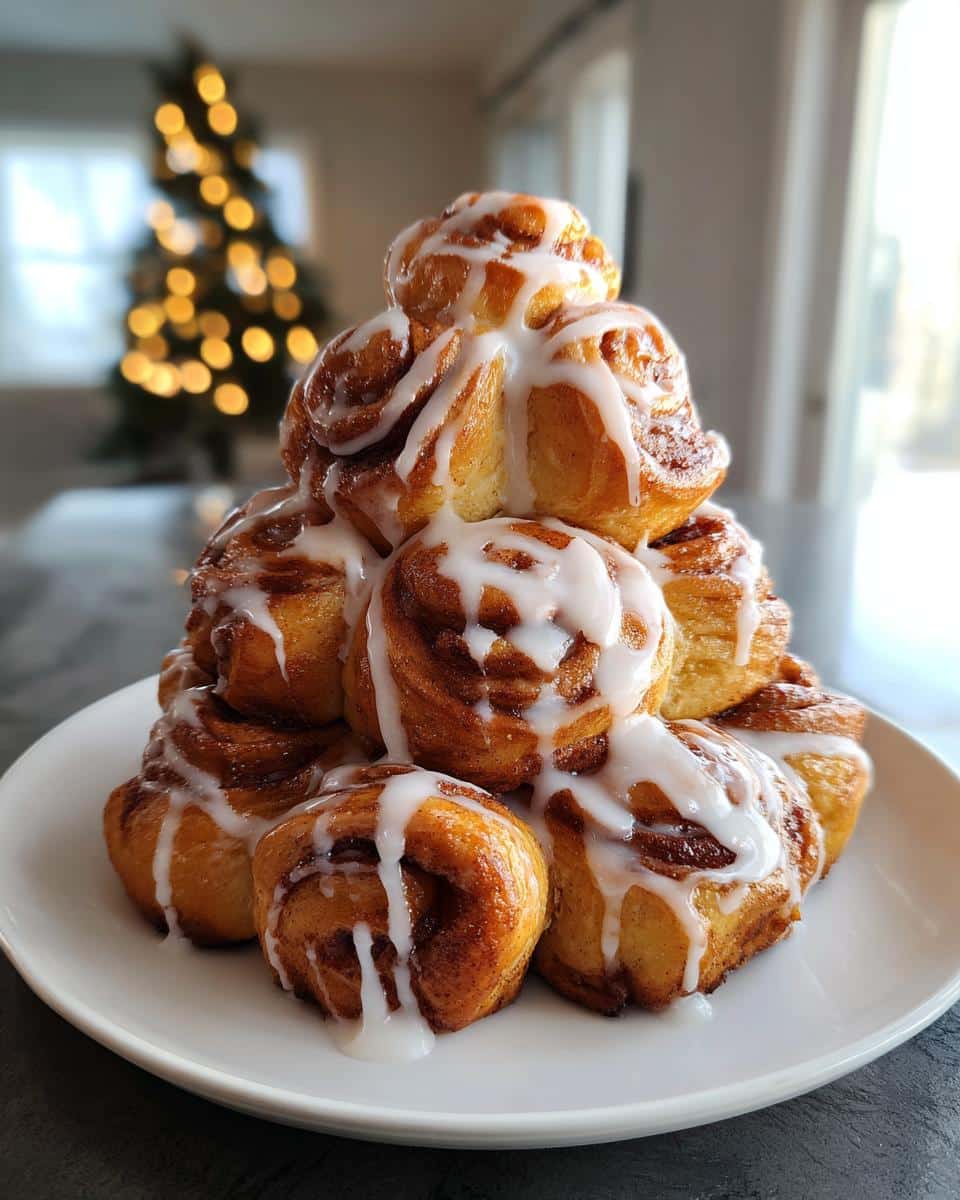 Christmas Cinnamon Roll Tree - detail 2