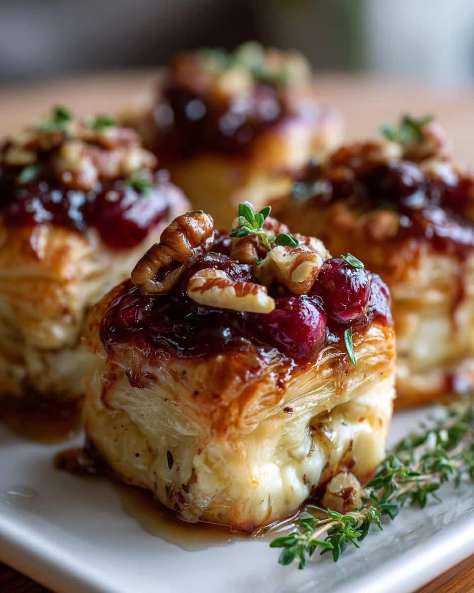 Christmas Cranberry Brie Bites in Puff Pastry - detail 4