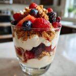 Christmas Festive Berry Parfaits with Gingerbread Crumble
