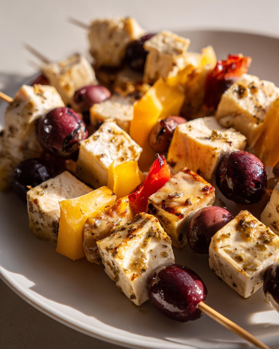 Christmas Festive Charcuterie Skewers (Turkey, Cheese, Olives) - detail 1