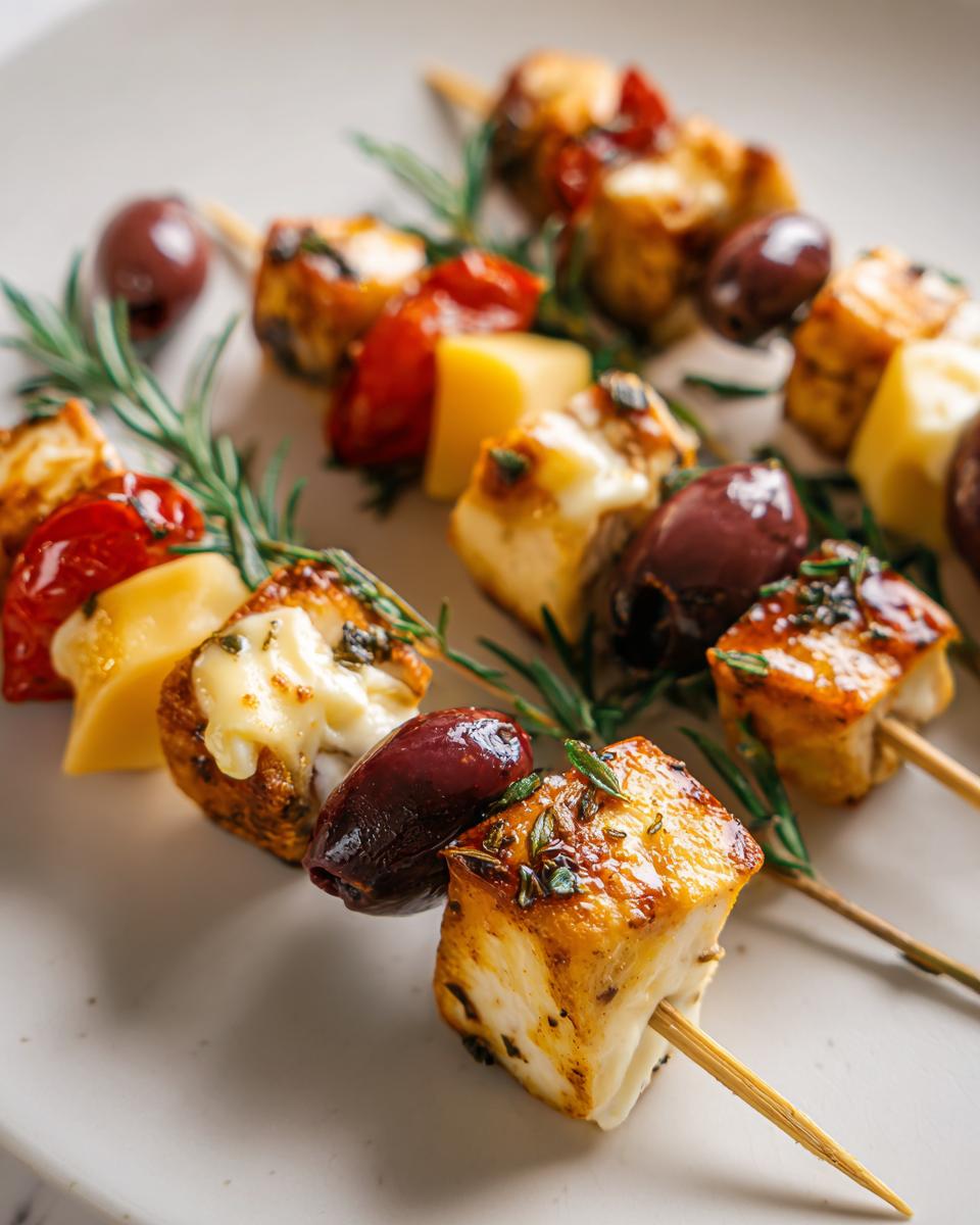 Christmas Festive Charcuterie Skewers (Turkey, Cheese, Olives) - detail 2