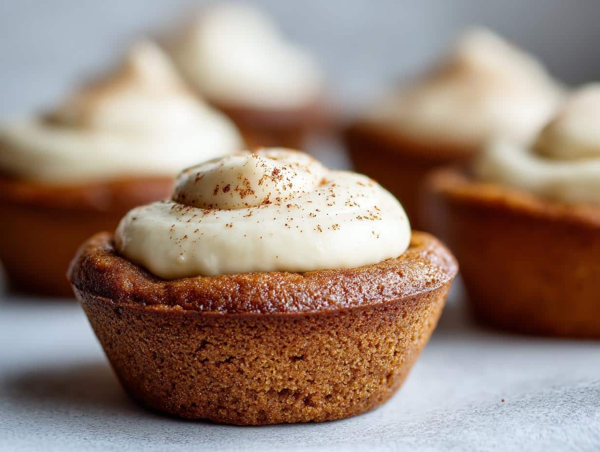 Christmas Frosted Gingerbread Cookie Cups