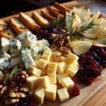 Christmas Holiday Cheese Board with Apples & Cranberries